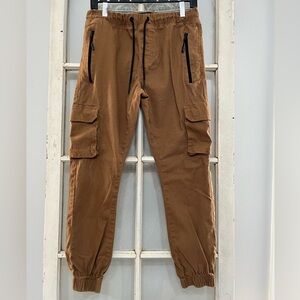 Men's Brown Cargo Jogger Pants